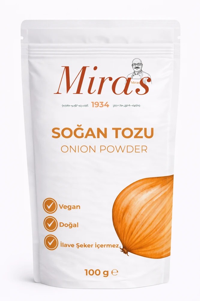 Miras 1934 Soğan Tozu ambalajı